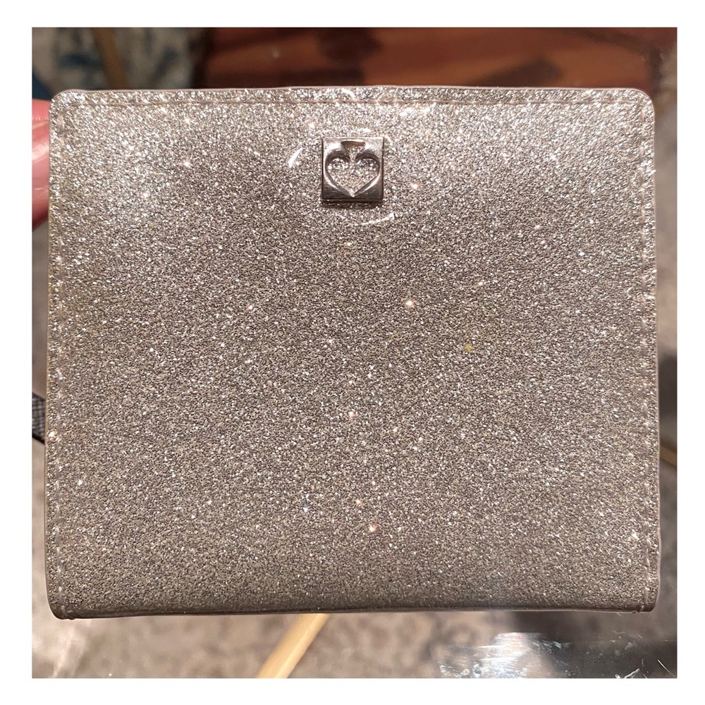 Kate Spade Silver Sparkle Mini Wallet